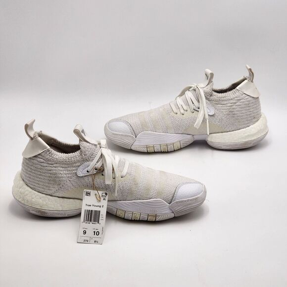 Adidas Trae Young 2.0 White Bash Basketball Sneakers Men's Size 9 NWT - Picture 5 of 12